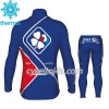 Cykeltrøje Langærmet + Cykelbukser 2017 FDJ Børn N002 Vinter Thermal Fleece